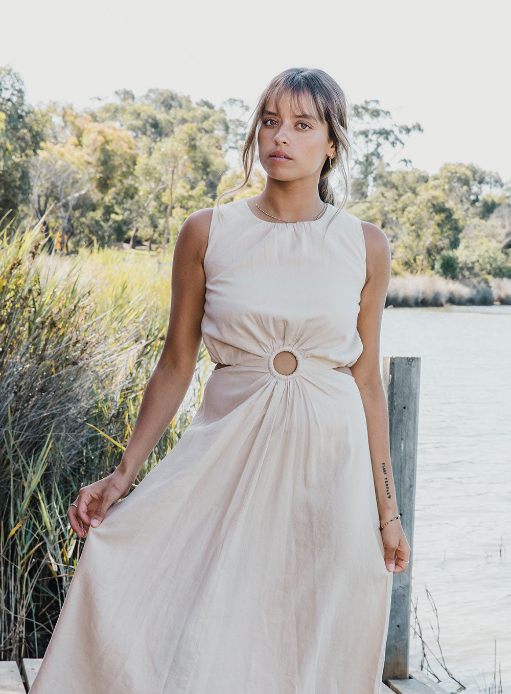 Bella Dress-OATMEAL