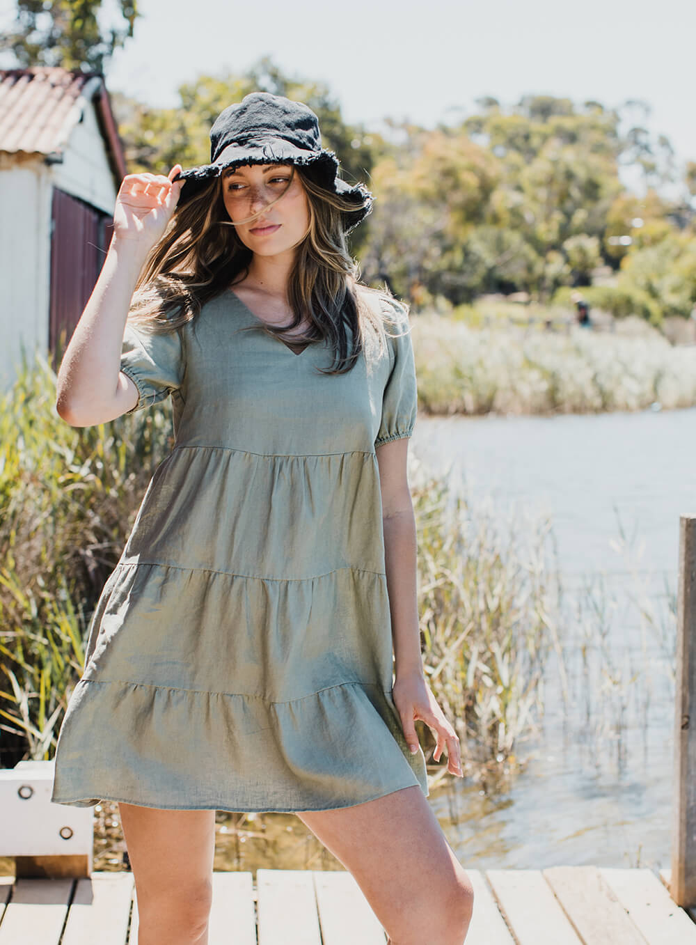 Harmony Dress-OLIVE