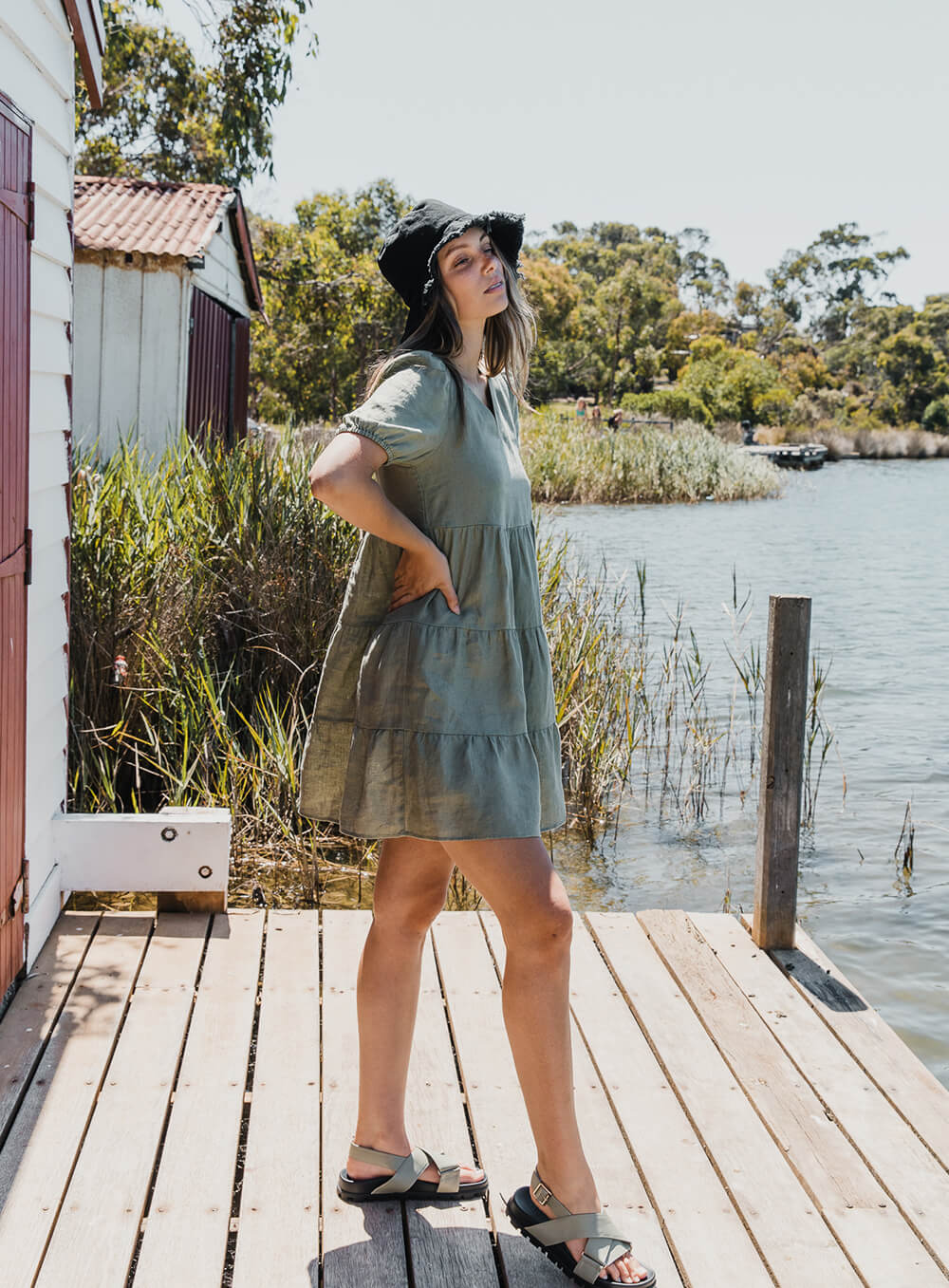 Harmony Dress-OLIVE
