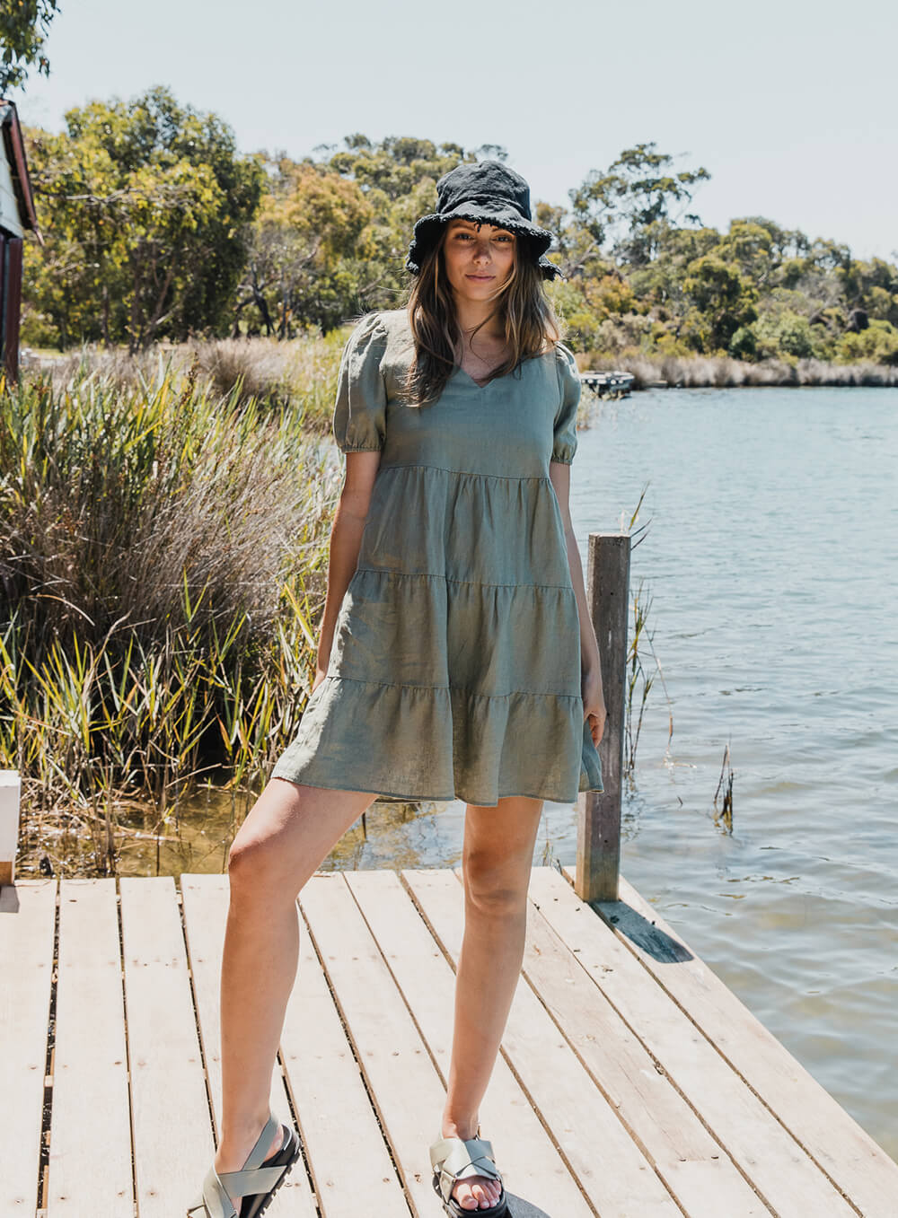 Harmony Dress-OLIVE