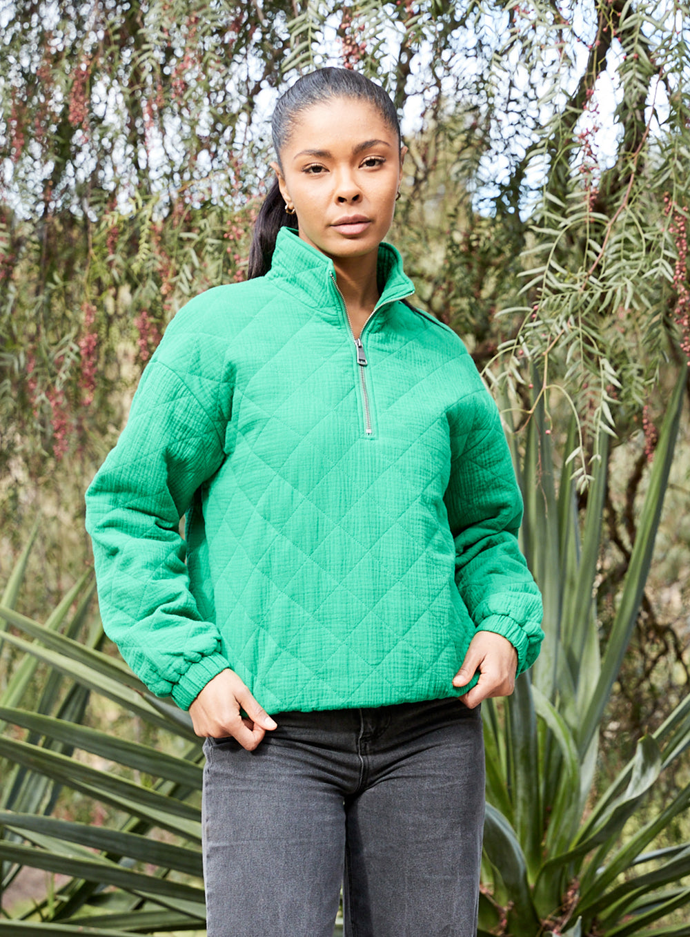 Green hot sale fleece womens