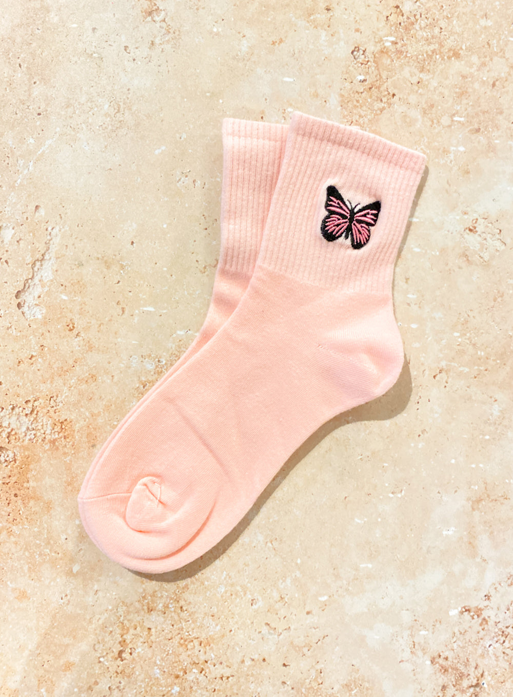 Stormi Butterfly socks-PINK