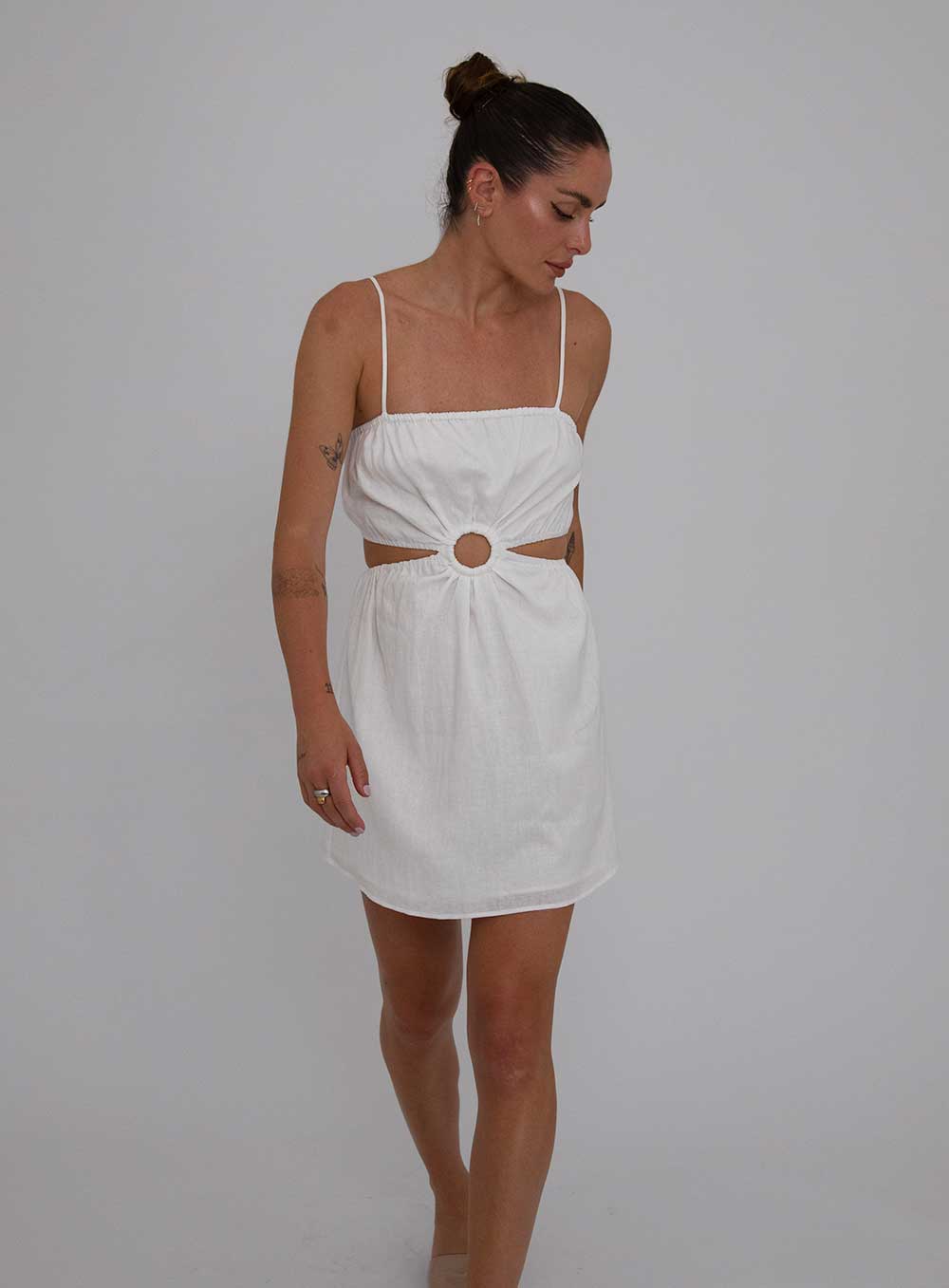 Violet Dress-White
