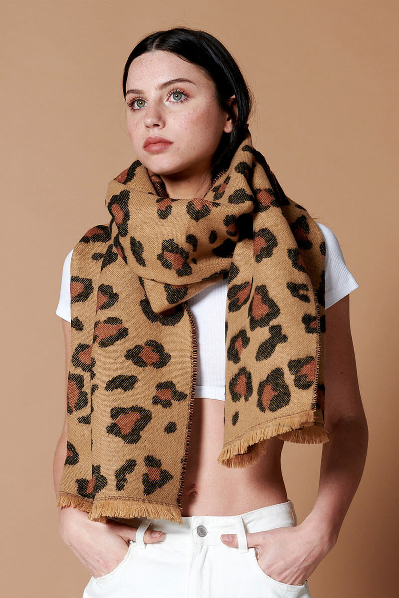 Zara leopard hot sale scarf