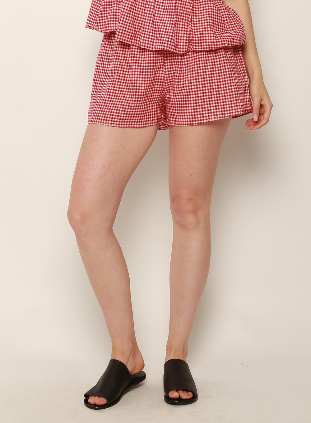 Alice Gingham Set Short-RED