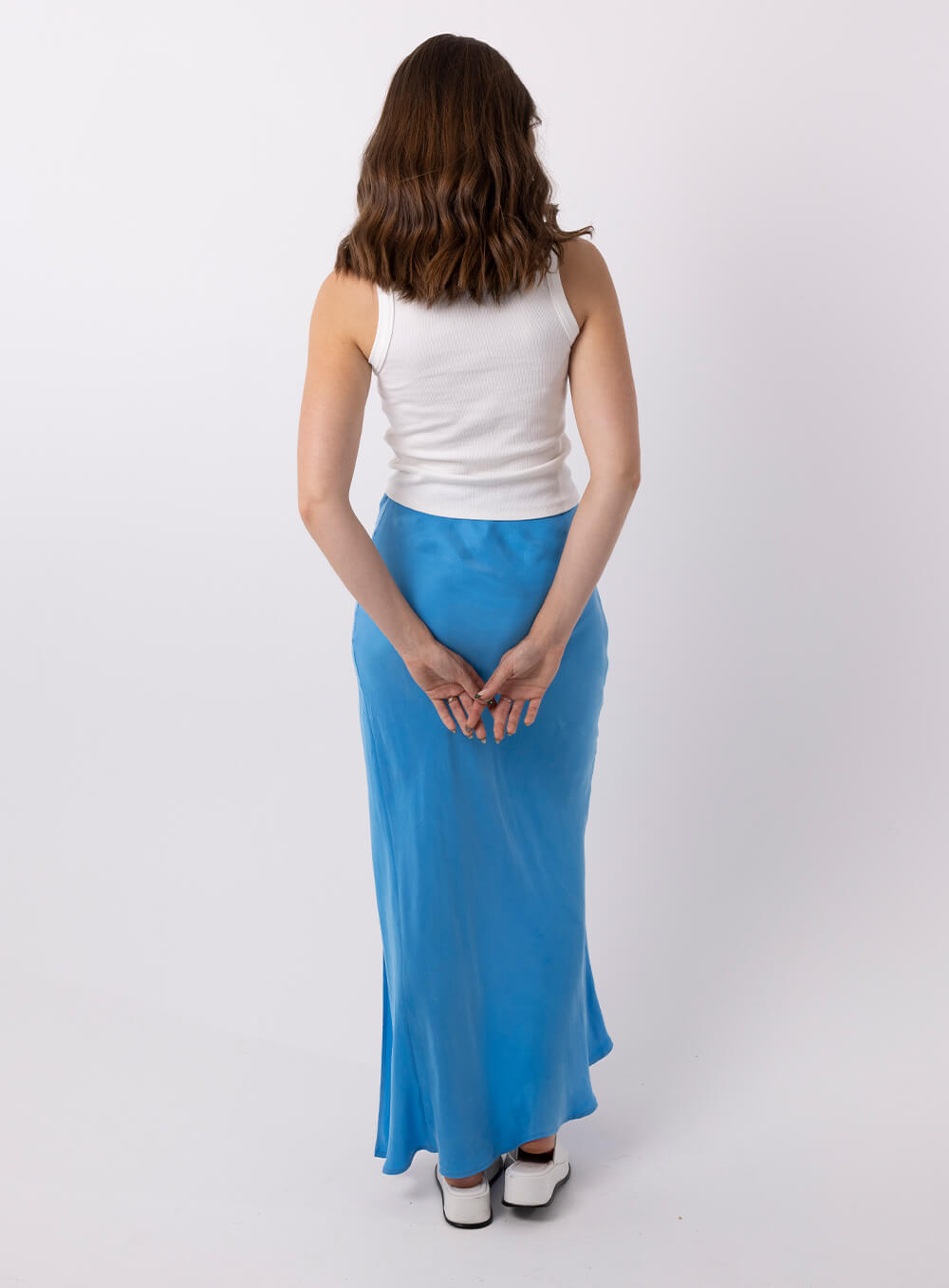 Allira Cupro Skirt BLUE