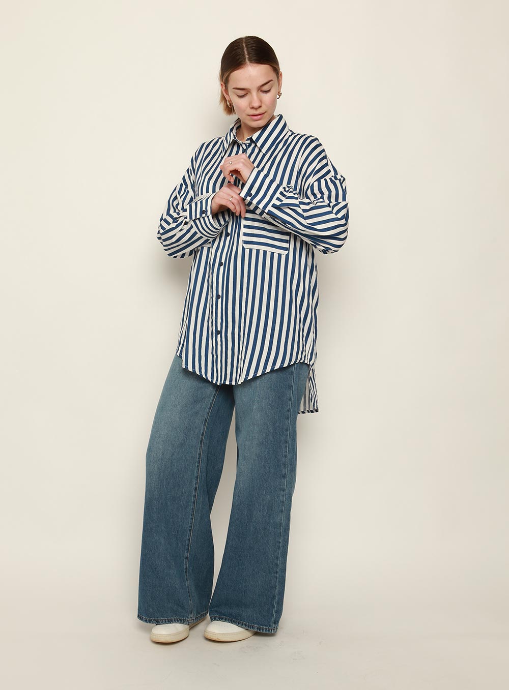 Andy Stripe Shirt-BLUE