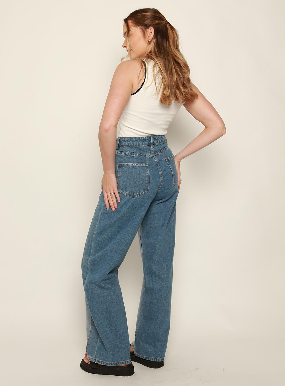 Ashlyn Wide Leg Jean-BLUE