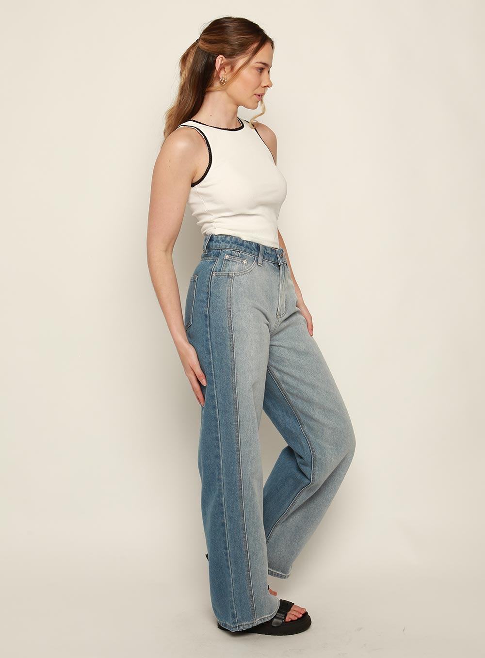 Ashlyn Wide Leg Jean-BLUE