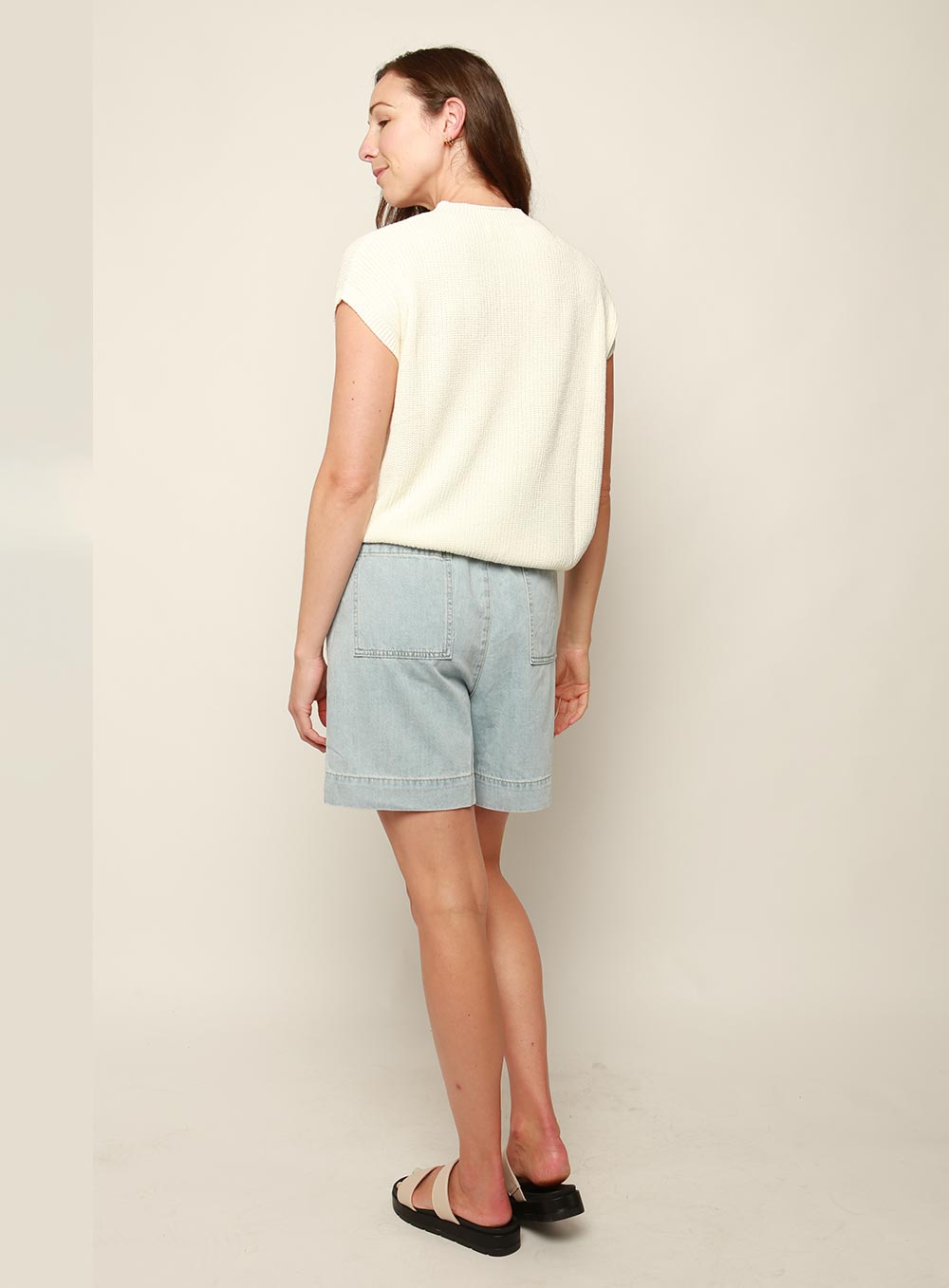 Clarissa Denim Shorts-BLUE