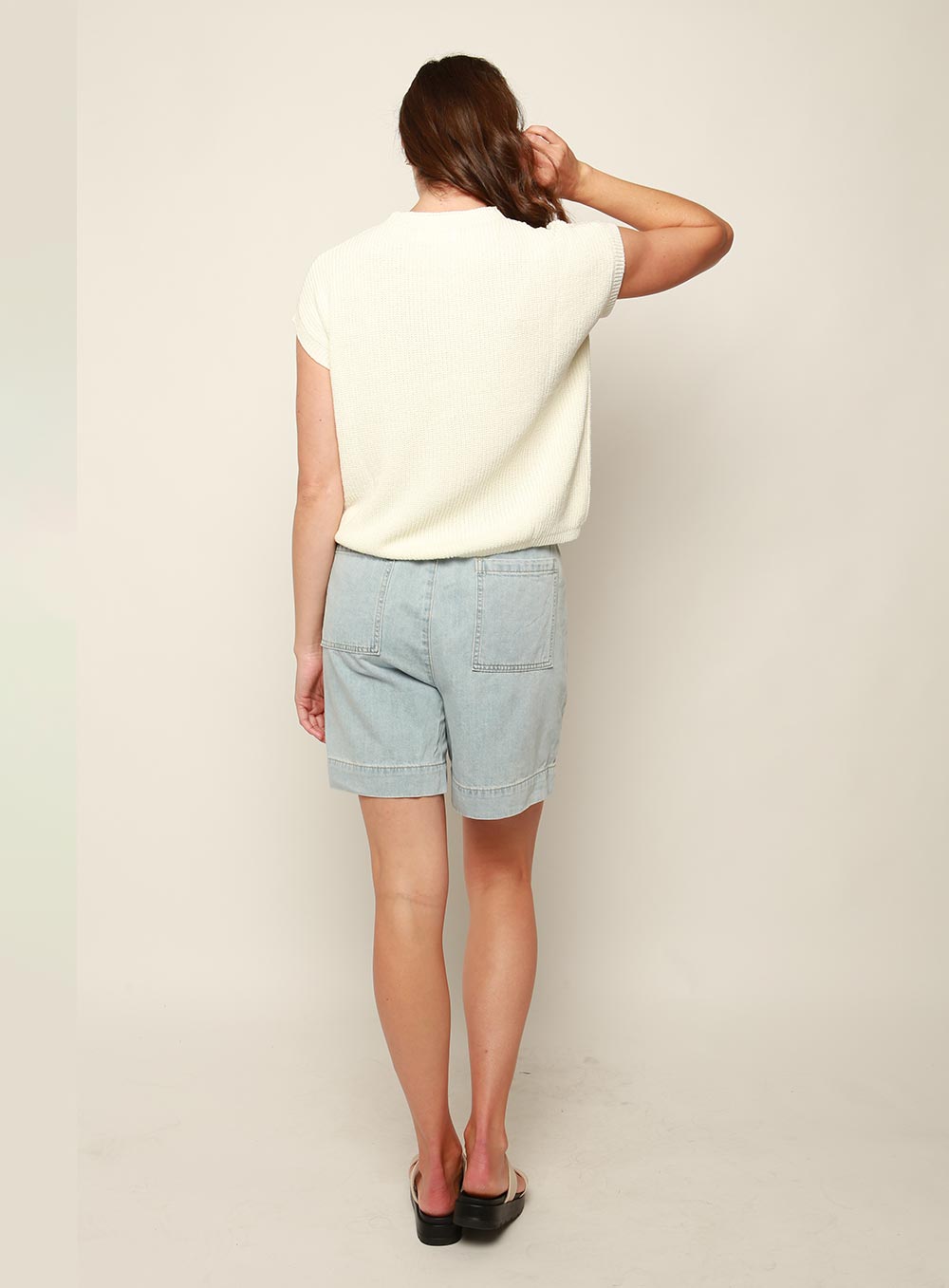 Clarissa Denim Shorts-BLUE