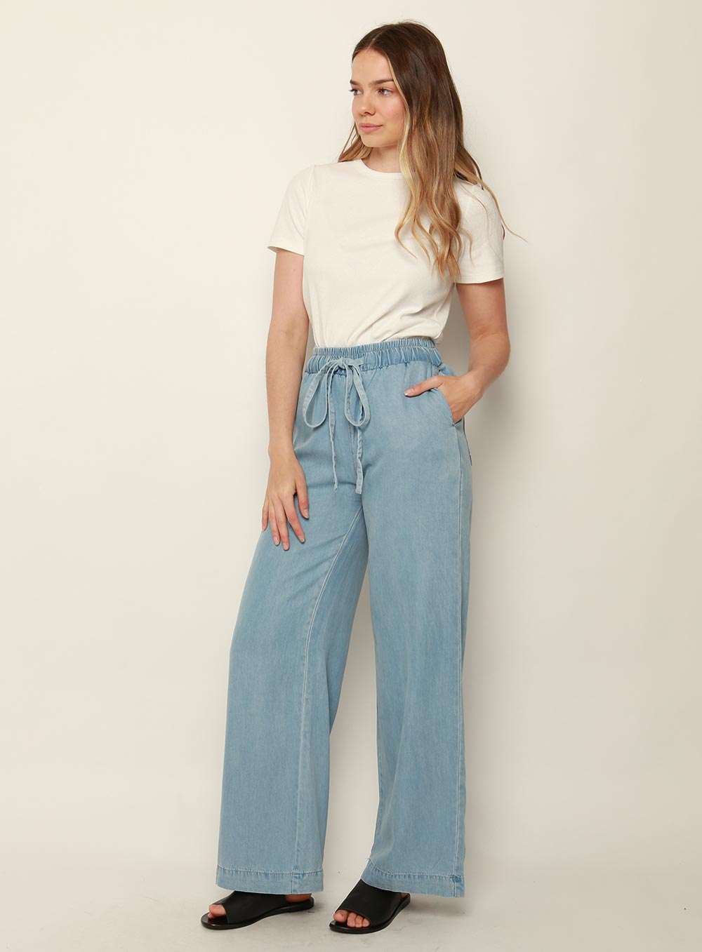 Fiona Wide Leg Pant-LIGHT BLUE