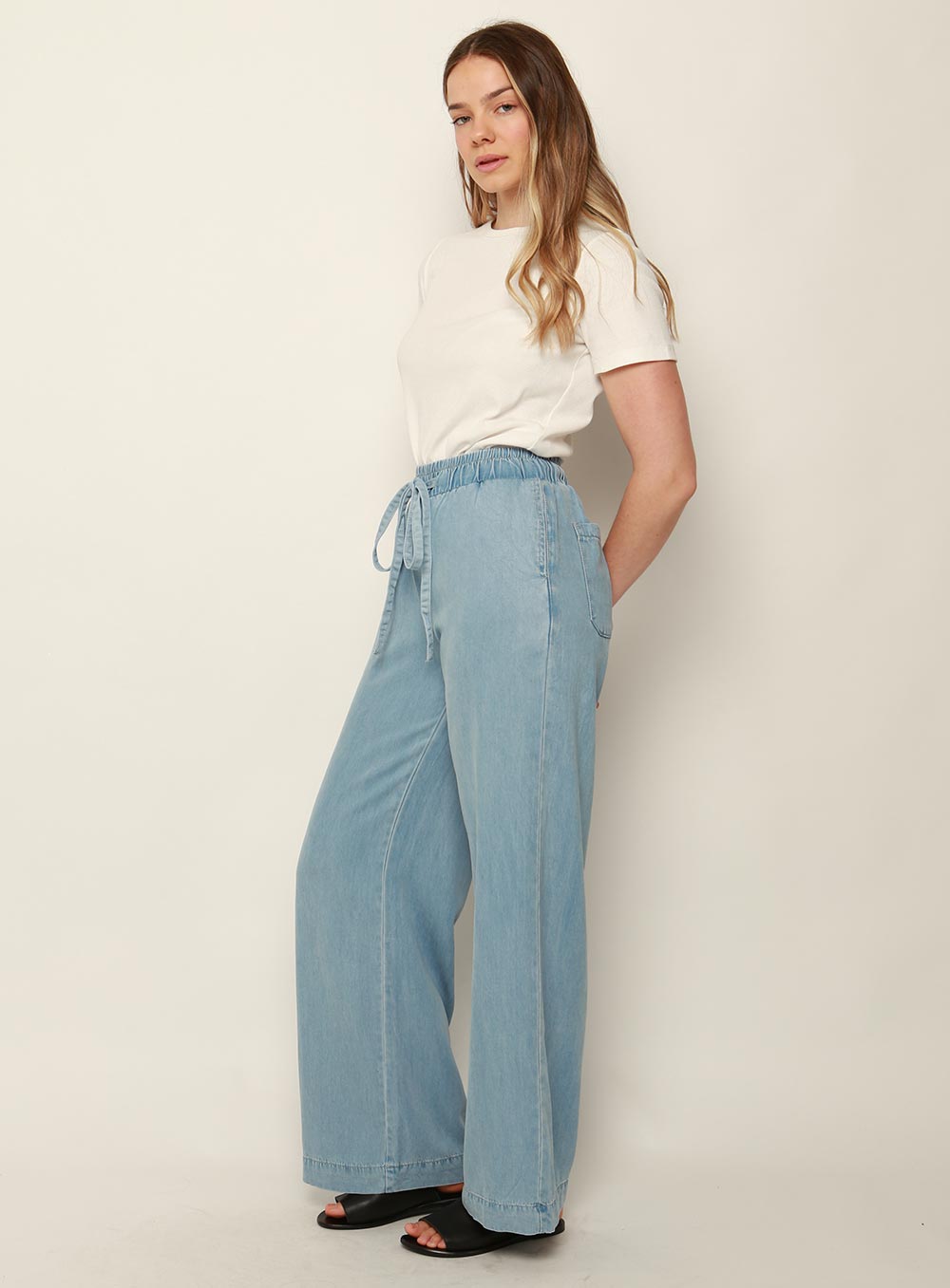 Fiona Wide Leg Pant-LIGHT BLUE