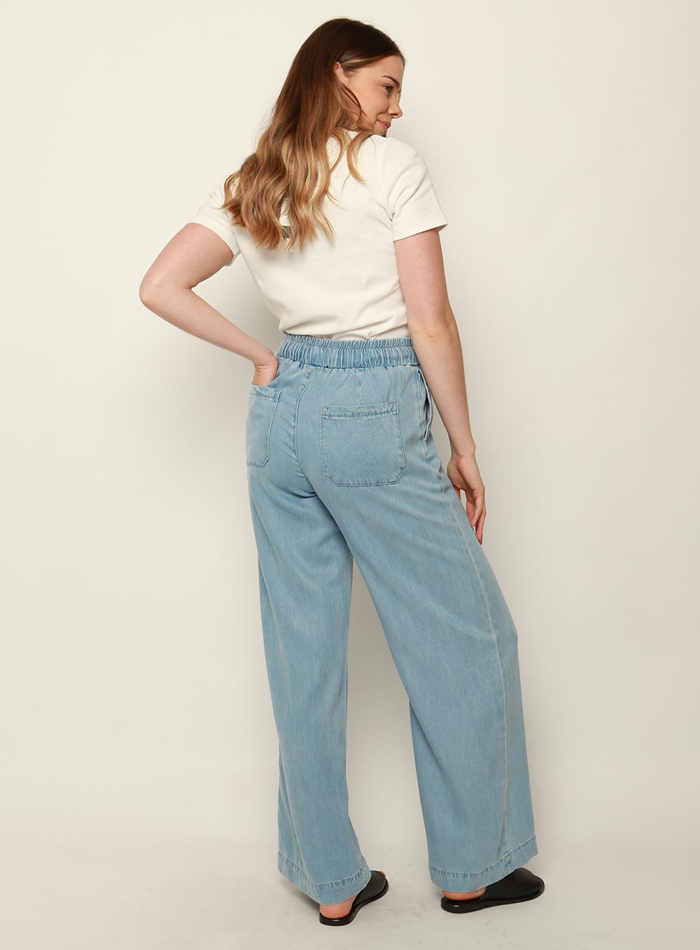 Fiona Wide Leg Pant-LIGHT BLUE