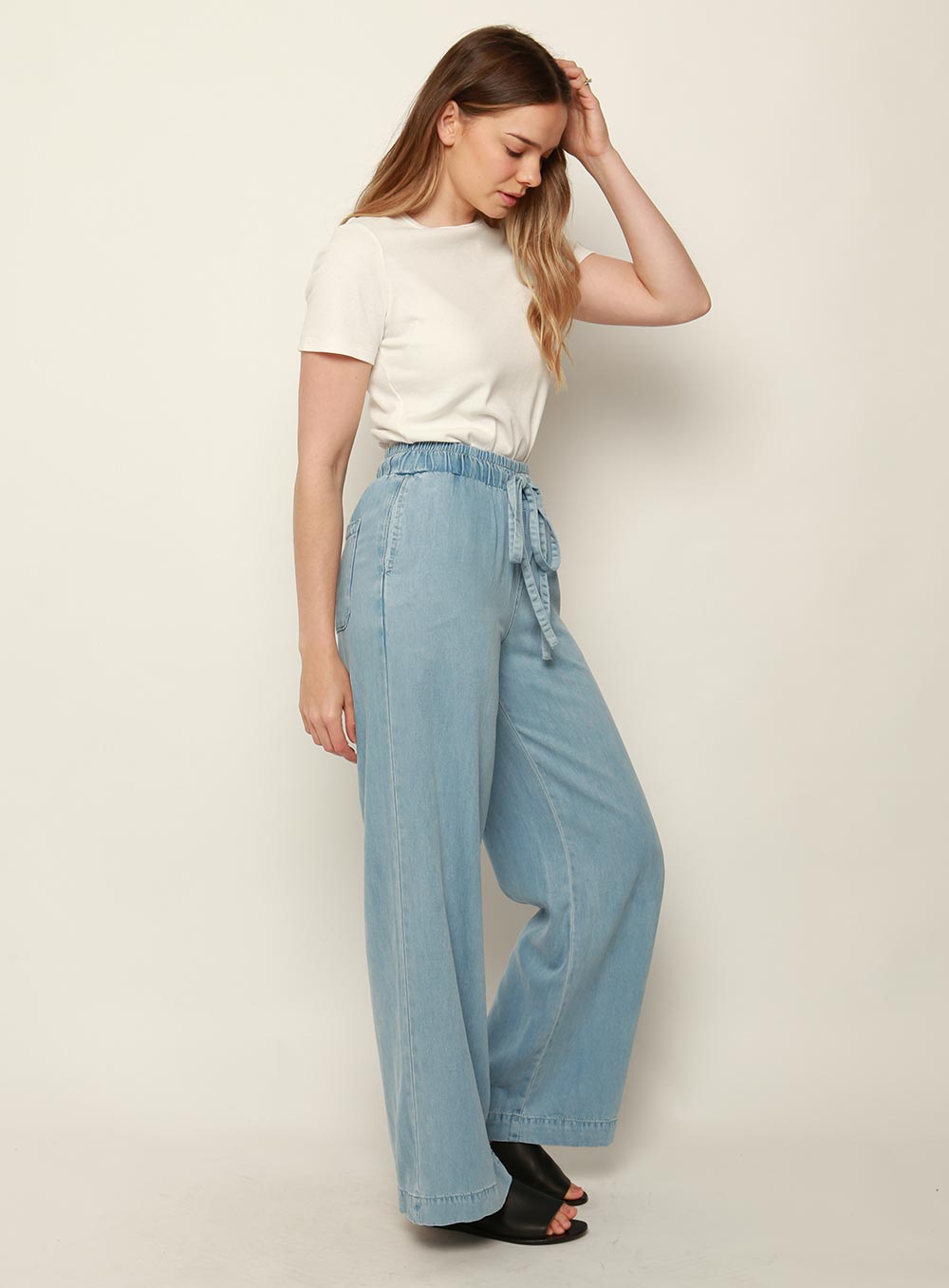 Fiona Wide Leg Pant-LIGHT BLUE