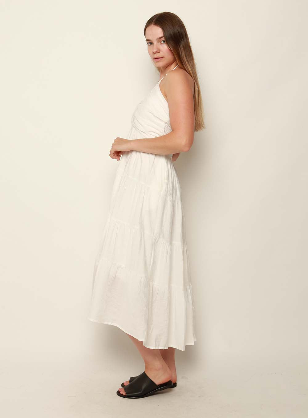 Liv Halter Dress-White