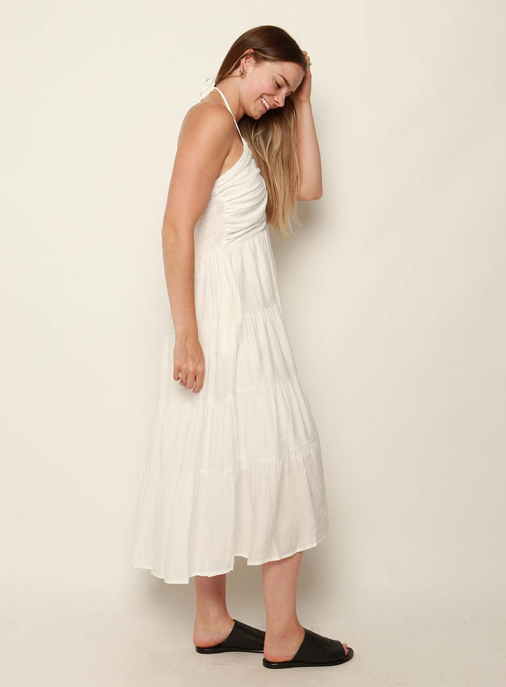 Liv Halter Dress-White