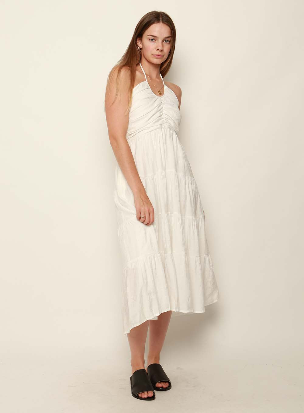 Liv Halter Dress-White