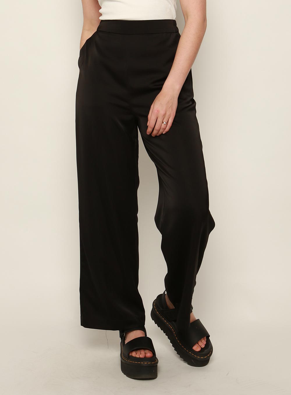 Mali Satin Set Pant-Black