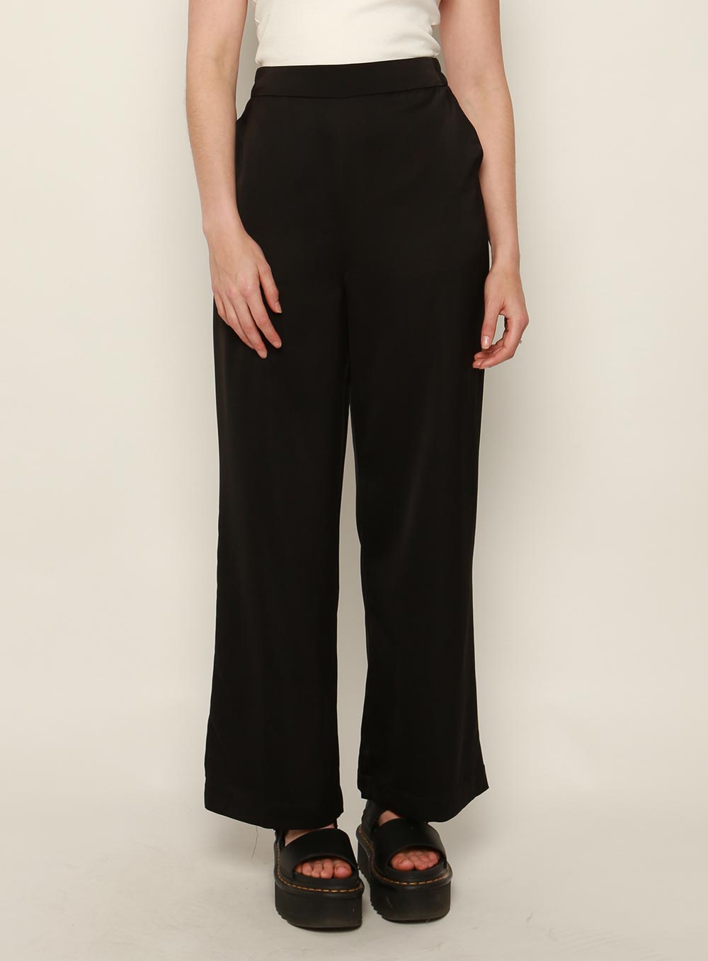 Mali Satin Set Pant-Black