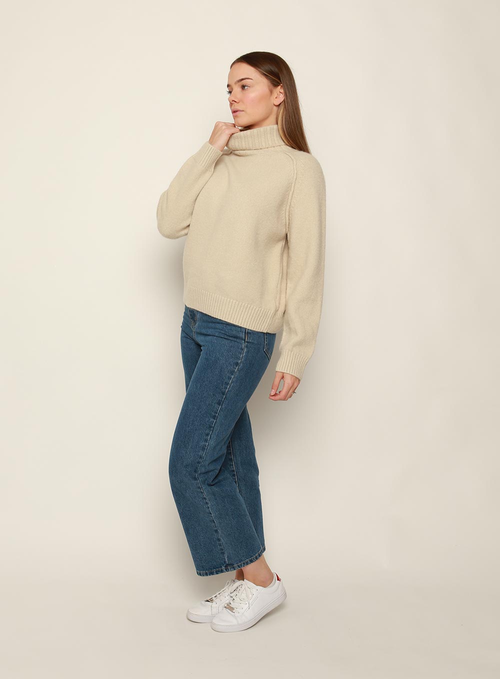 Martina Turtle Neck Knit-SAND