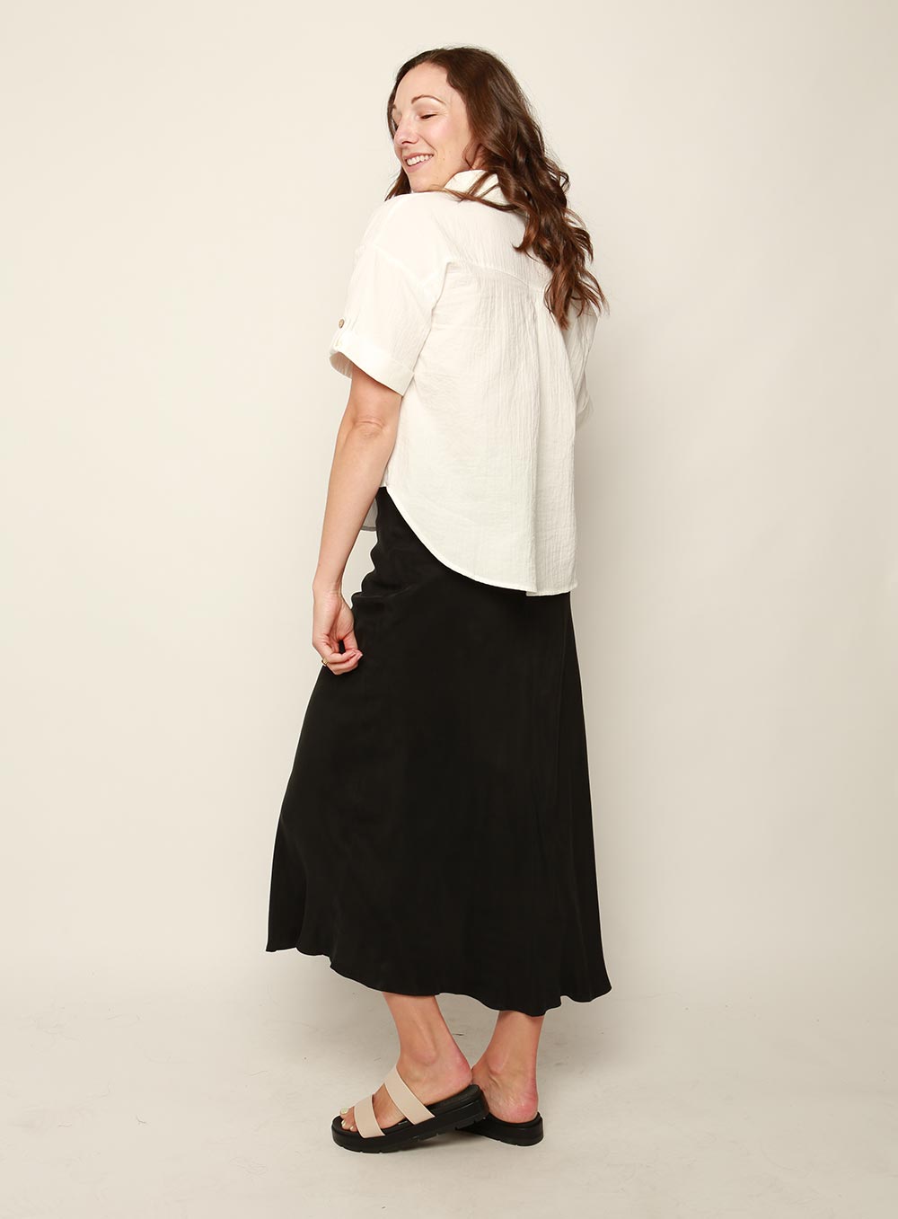 Meli Short Sleev Shirt-White