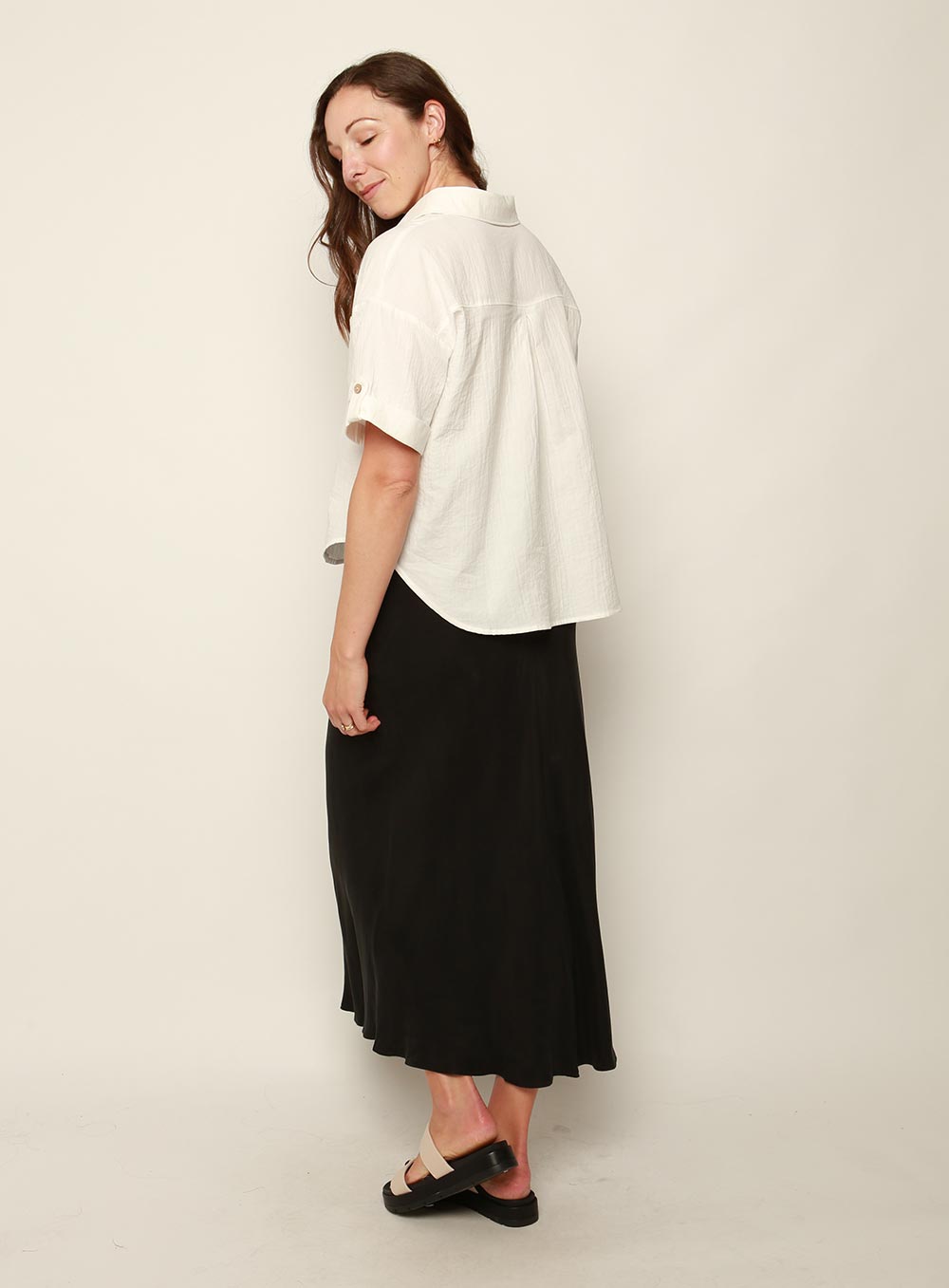 Meli Short Sleev Shirt-White