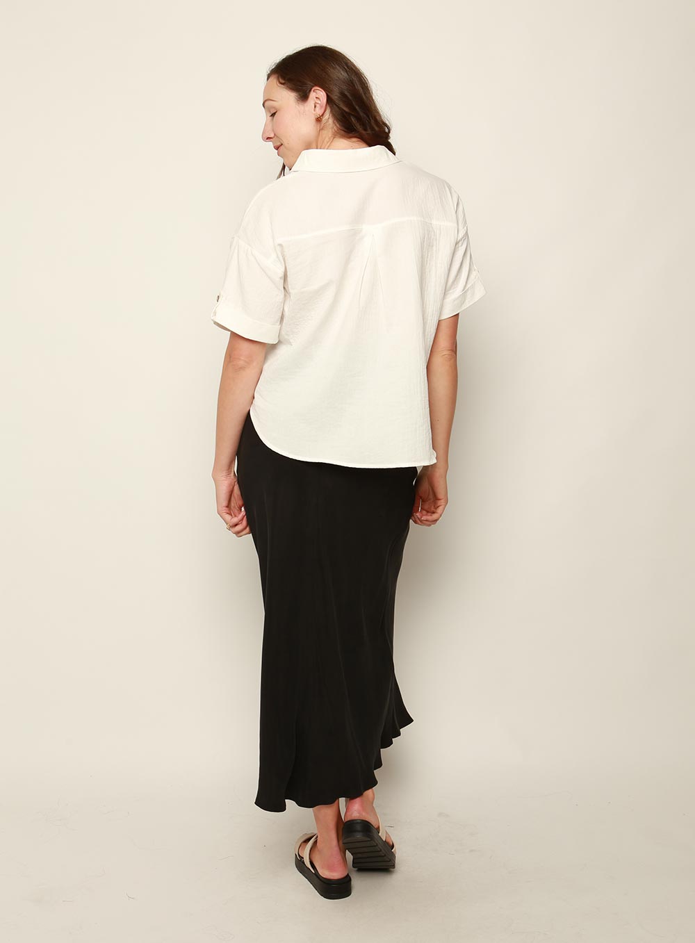 Meli Short Sleev Shirt-White