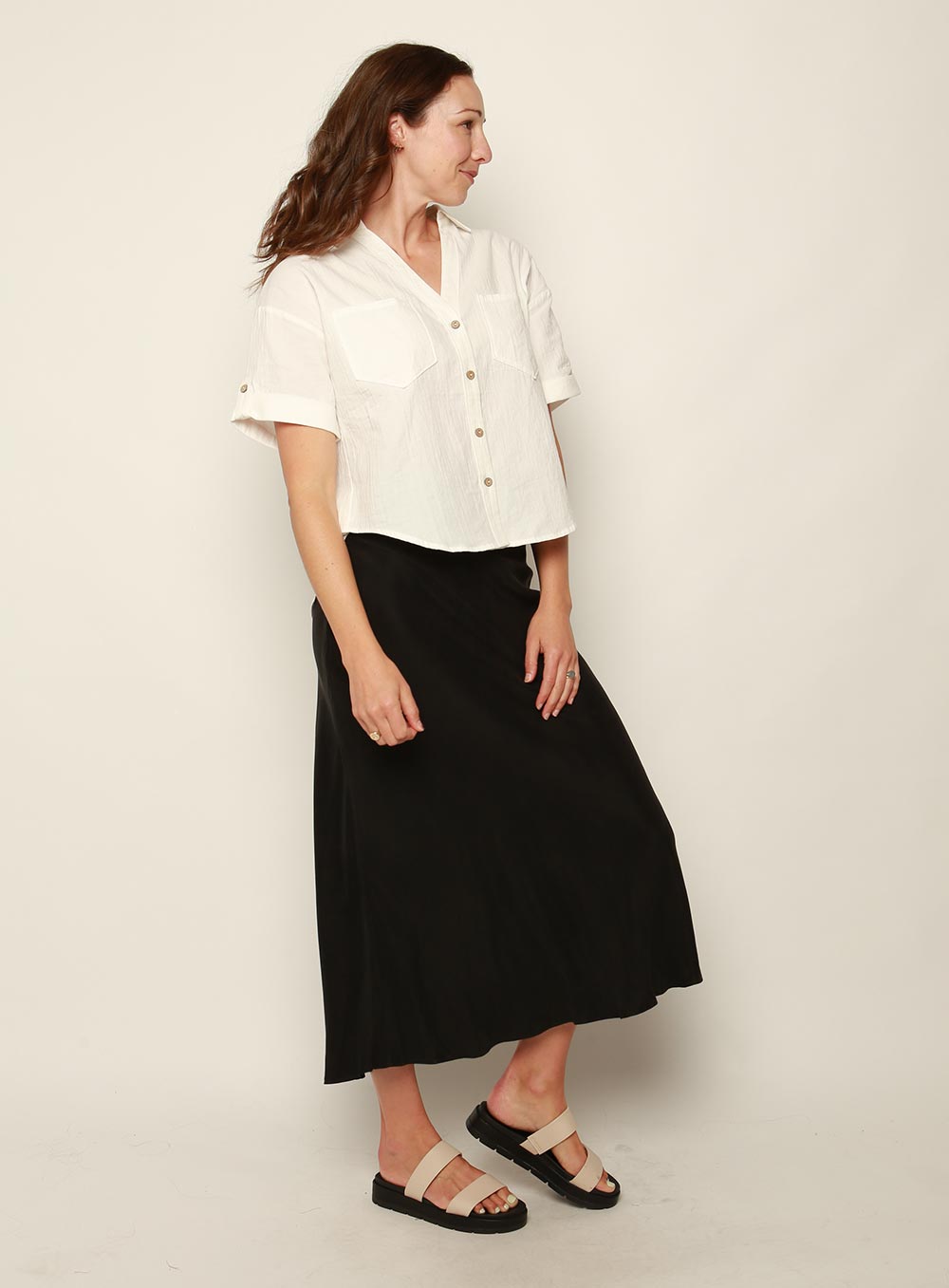 Meli Short Sleev Shirt-White