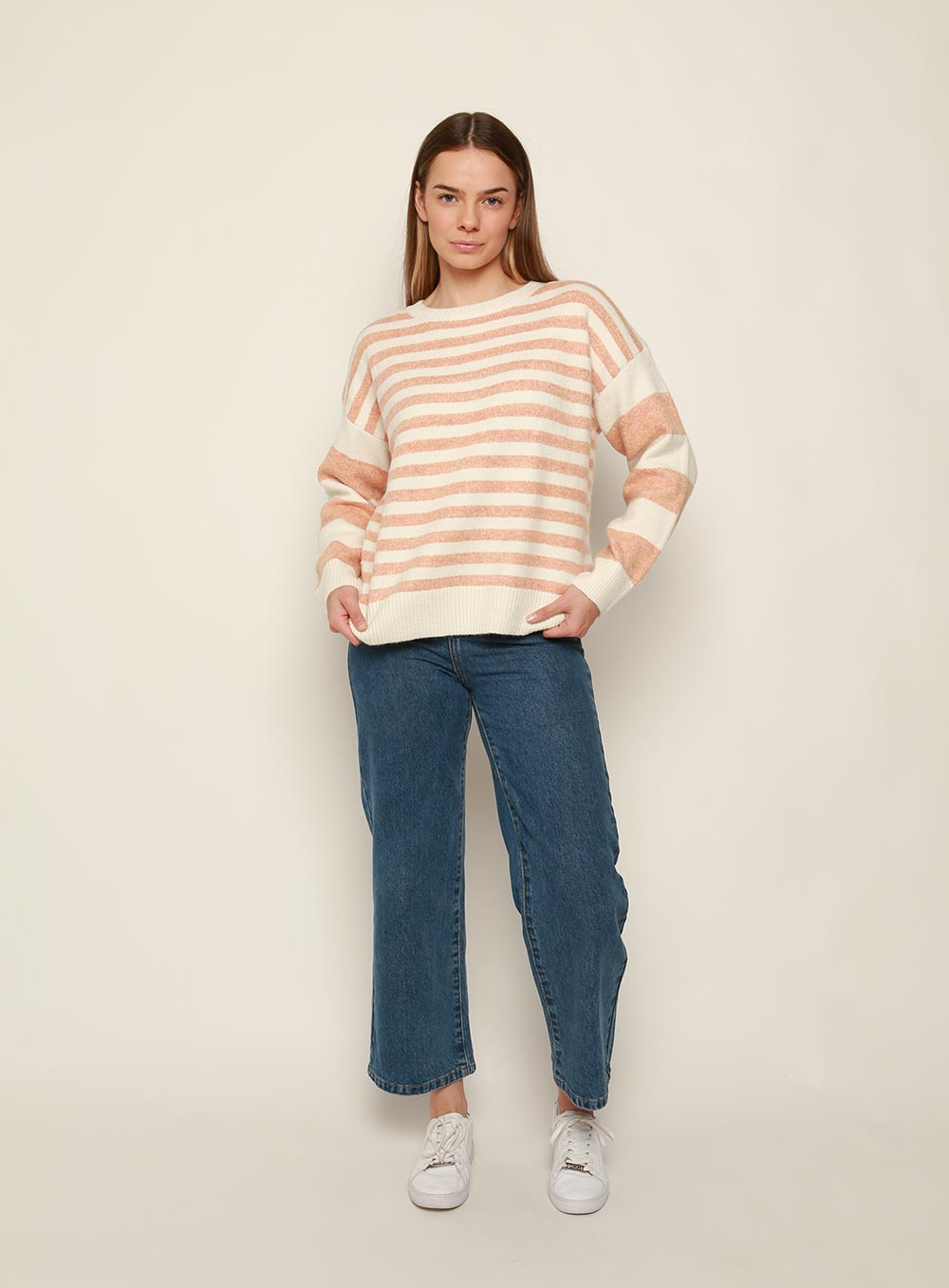 Orianthi Stripe Knit-TAN