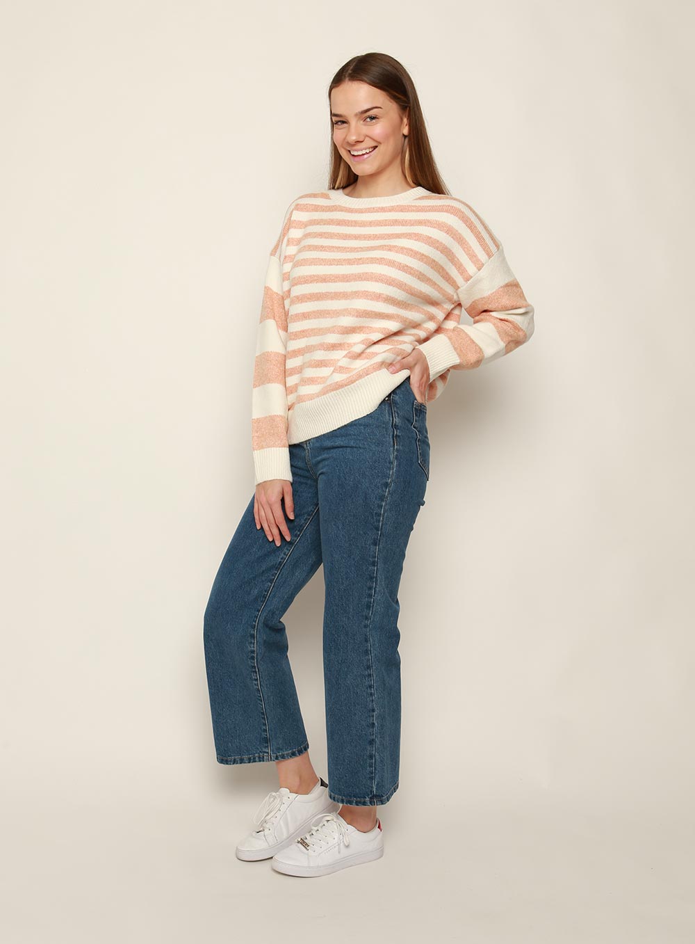 Orianthi Stripe Knit-TAN