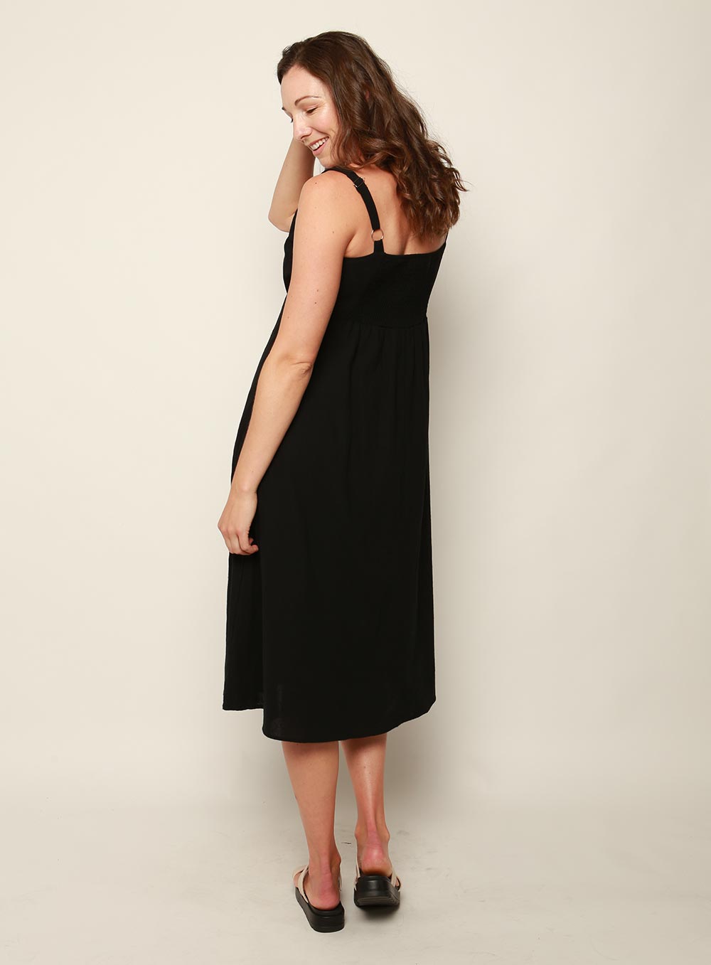 Perez Cotton Dress-Black