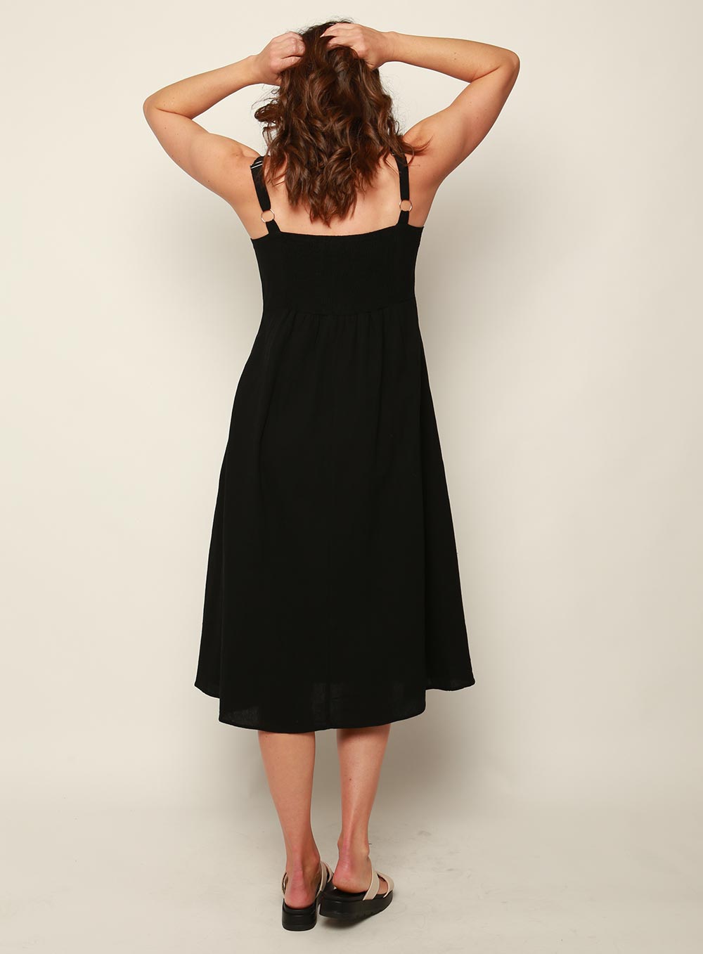 Perez Cotton Dress-Black