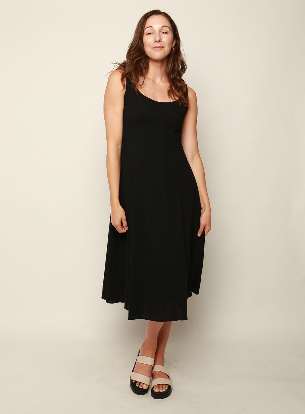 Perez Cotton Dress-Black