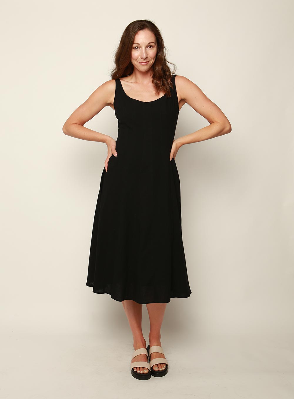 Perez Cotton Dress-Black