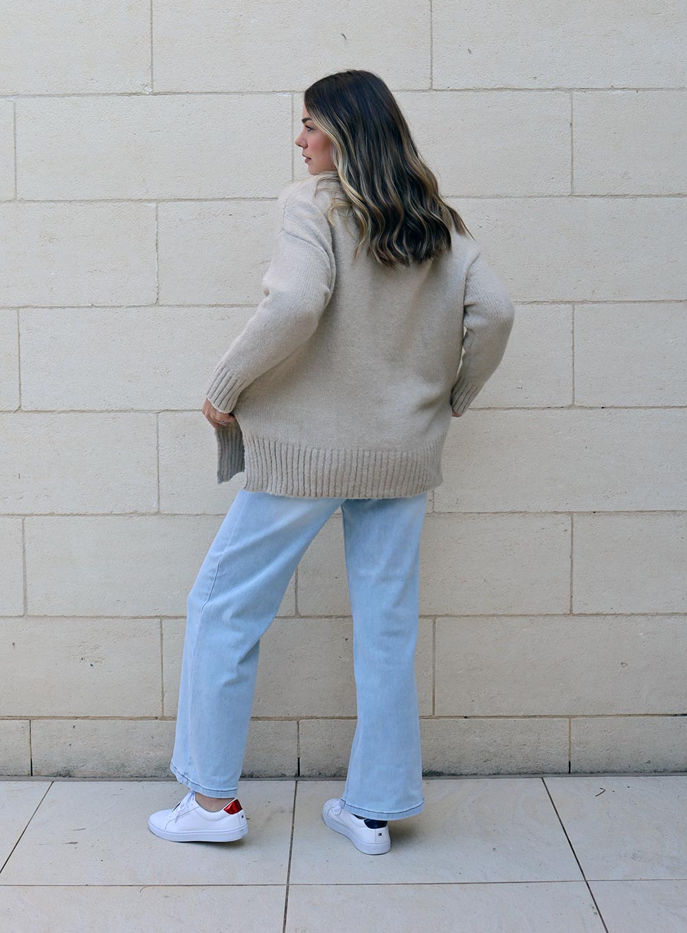 Renee Oversize Knit-BEIGE