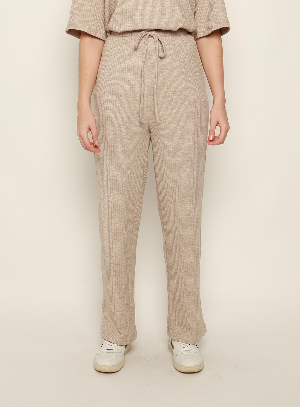 Selina Knit Pant Set-SAND