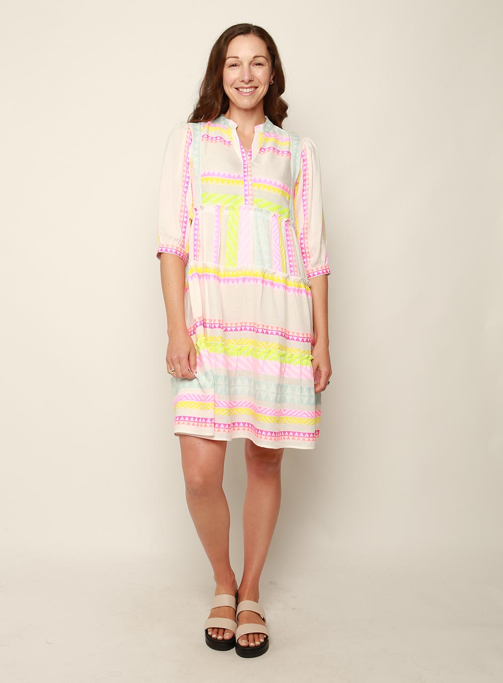 Sioree Jacquard Dress-PINK