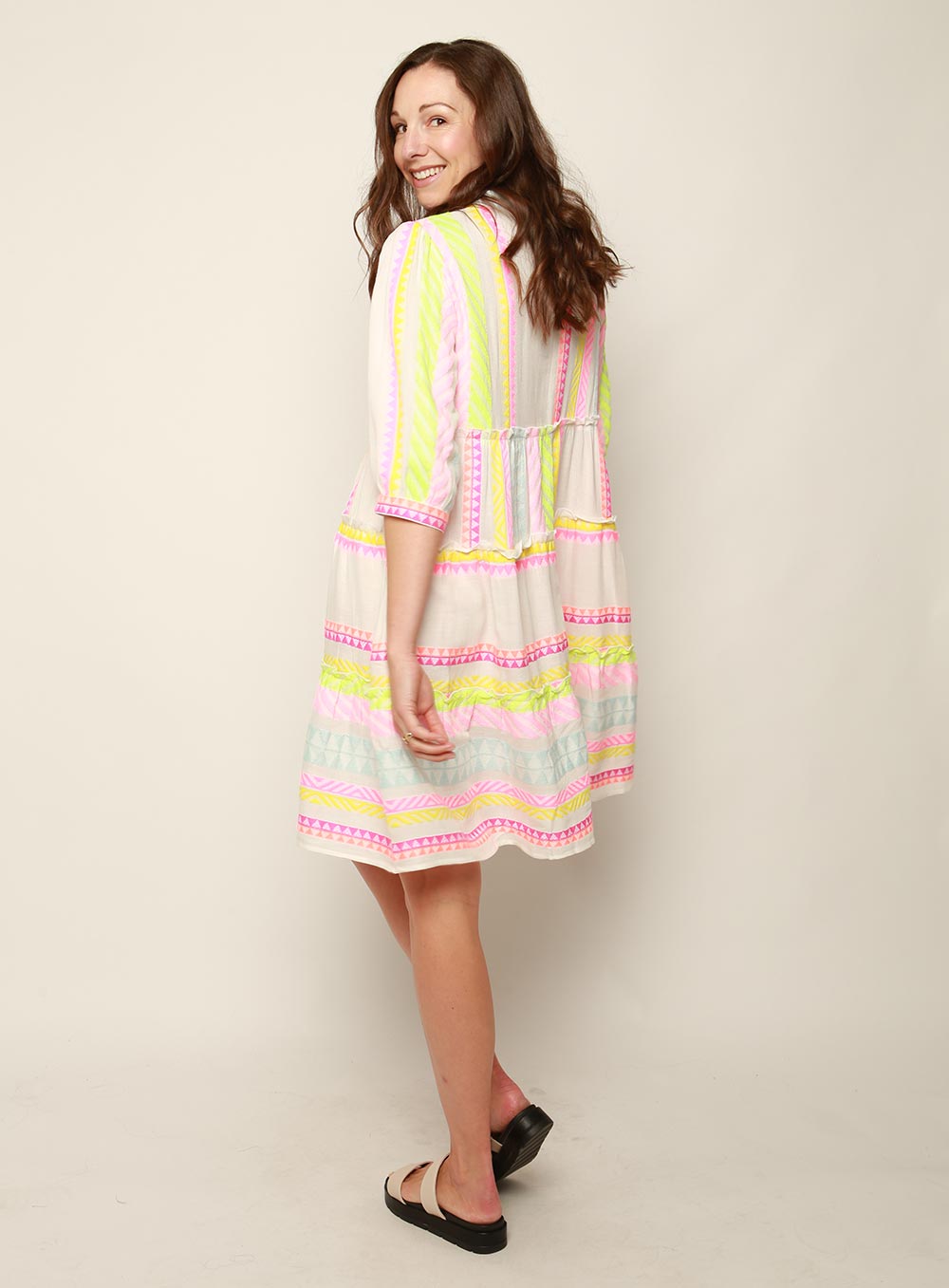 Sioree Jacquard Dress-PINK