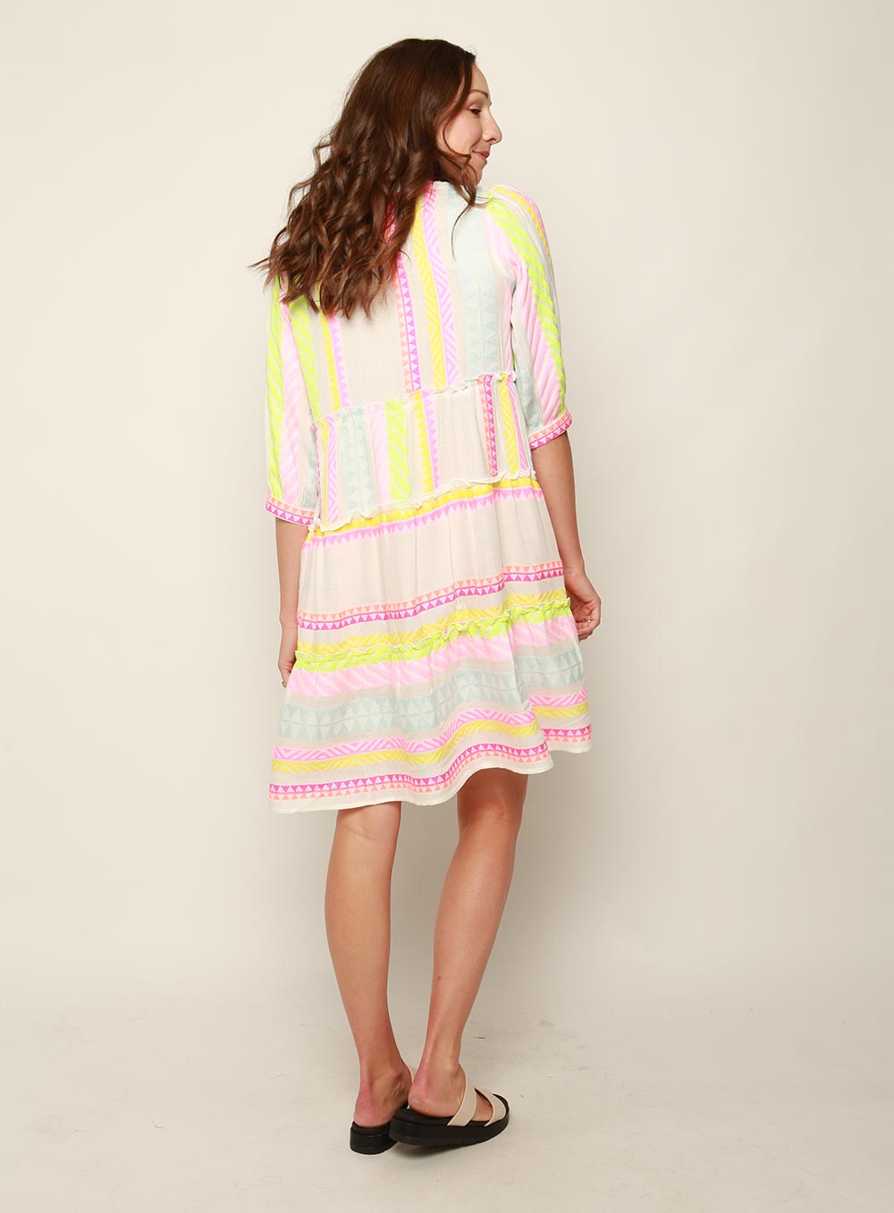 Sioree Jacquard Dress-PINK