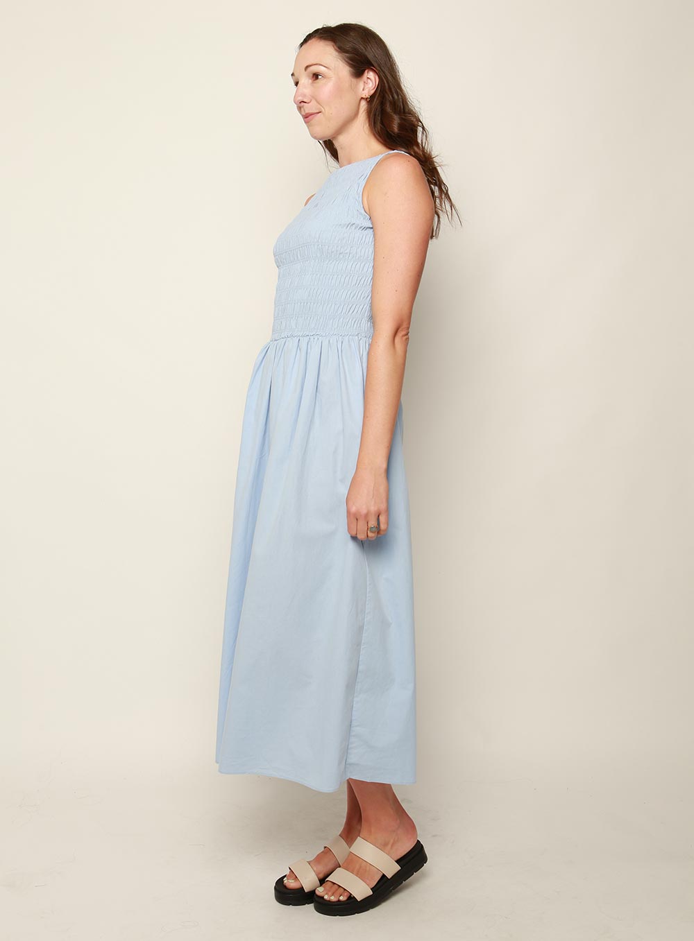 Tammie Midi Dress-BLUE