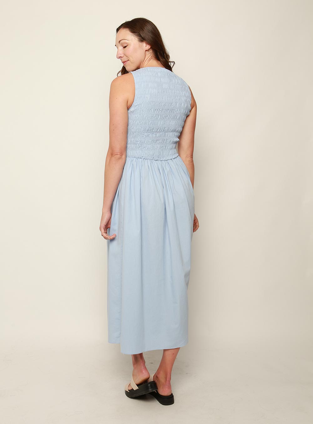 Tammie Midi Dress-BLUE