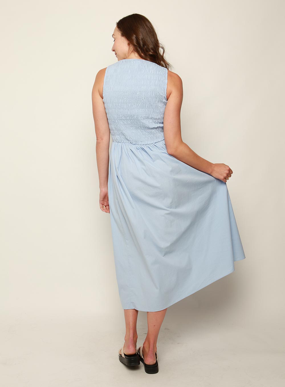 Tammie Midi Dress-BLUE