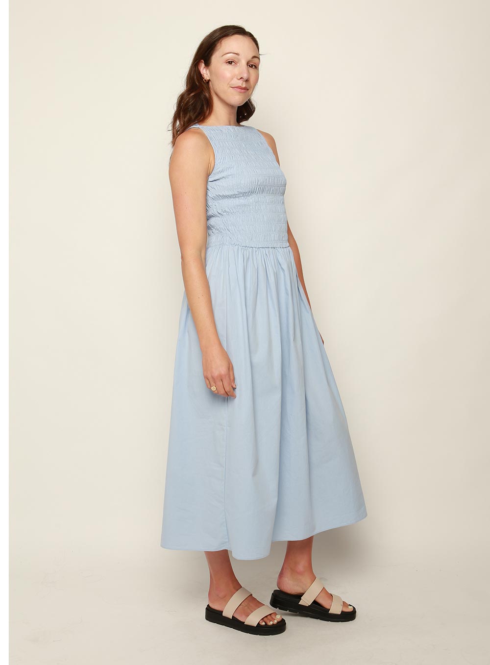 Tammie Midi Dress-BLUE