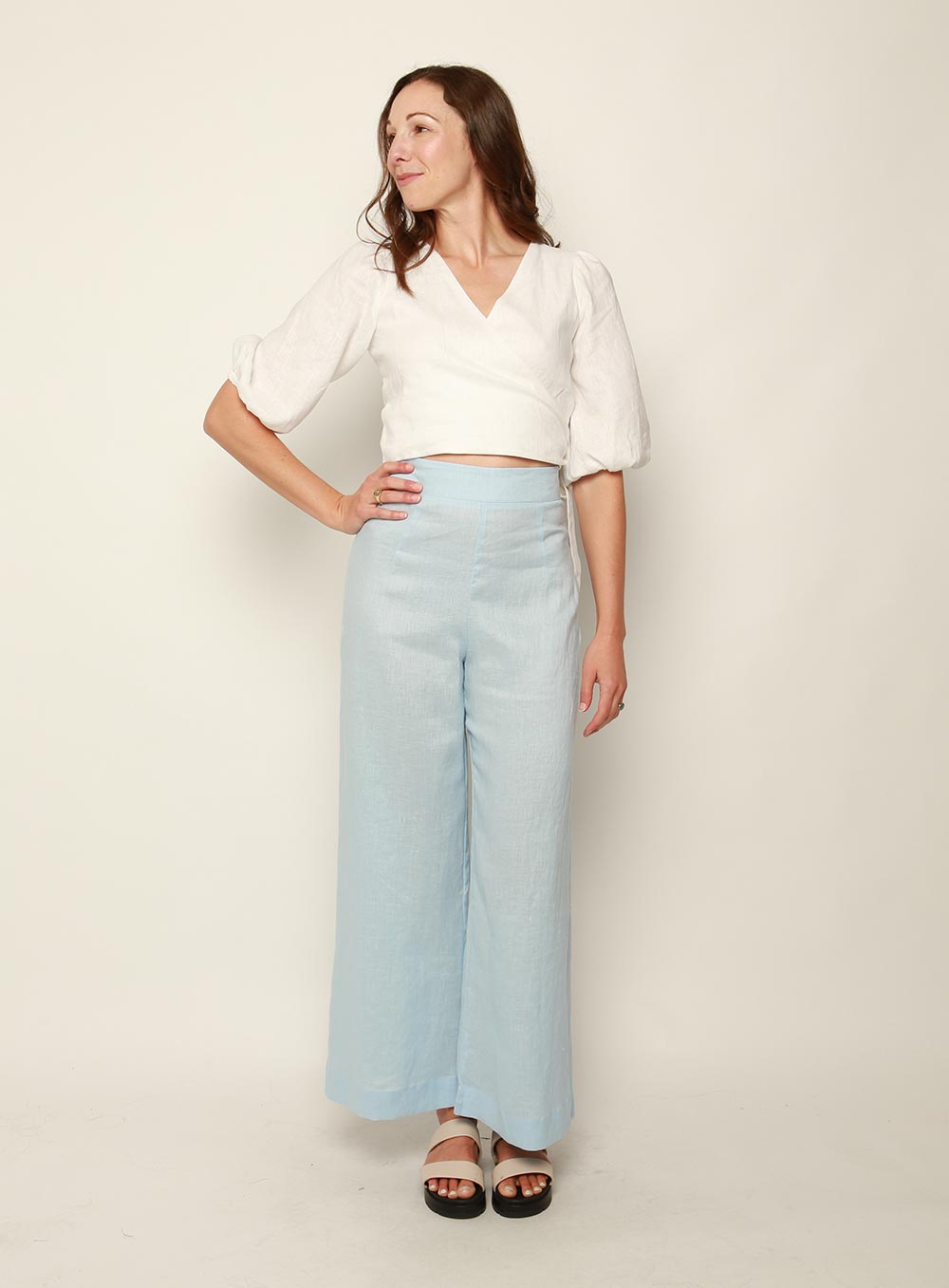 Tropics Linen Pant-BLUE