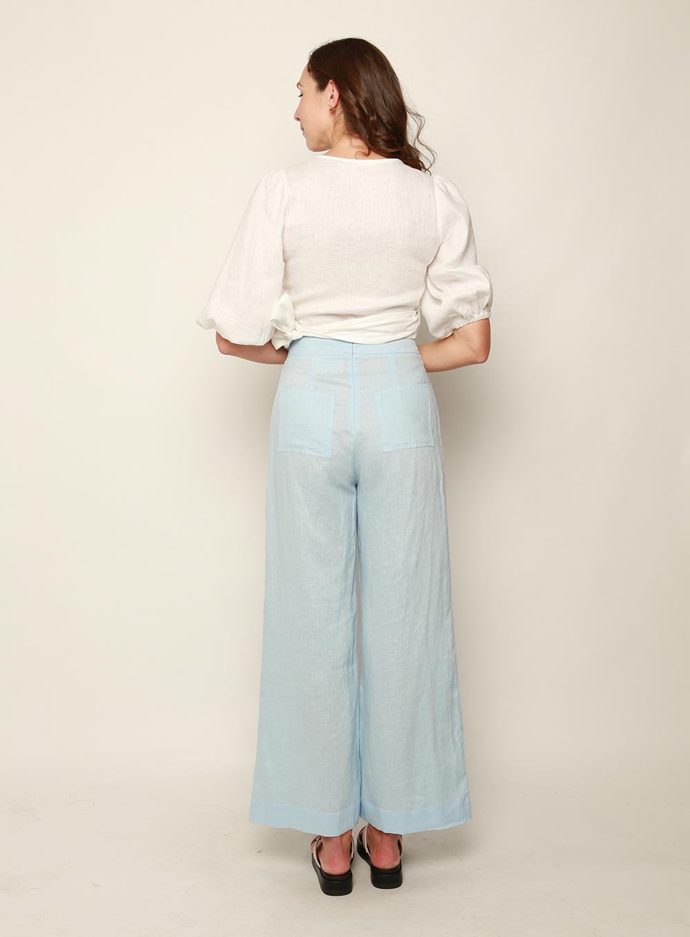 Tropics Linen Pant-BLUE