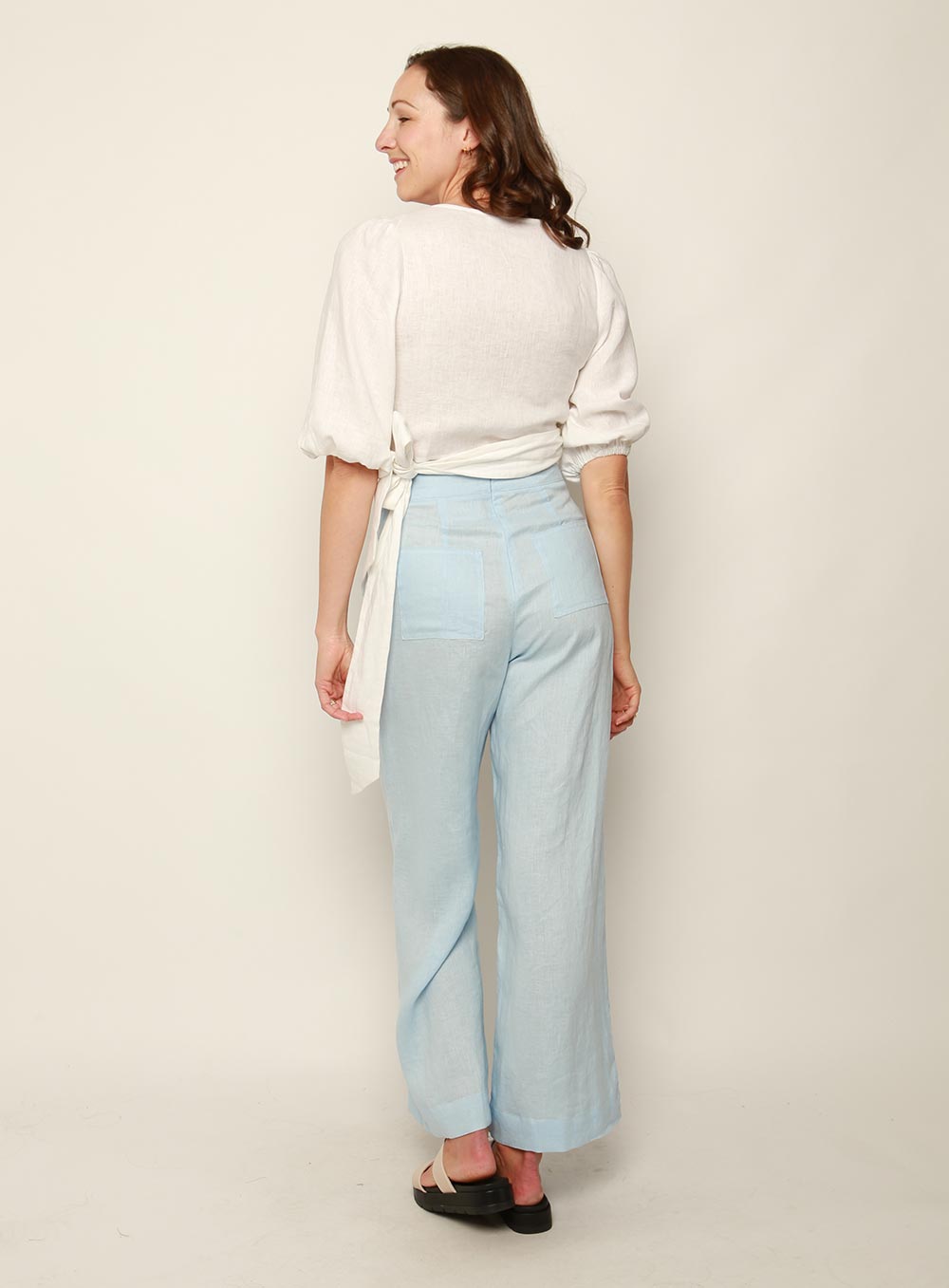 Tropics Linen Pant-BLUE