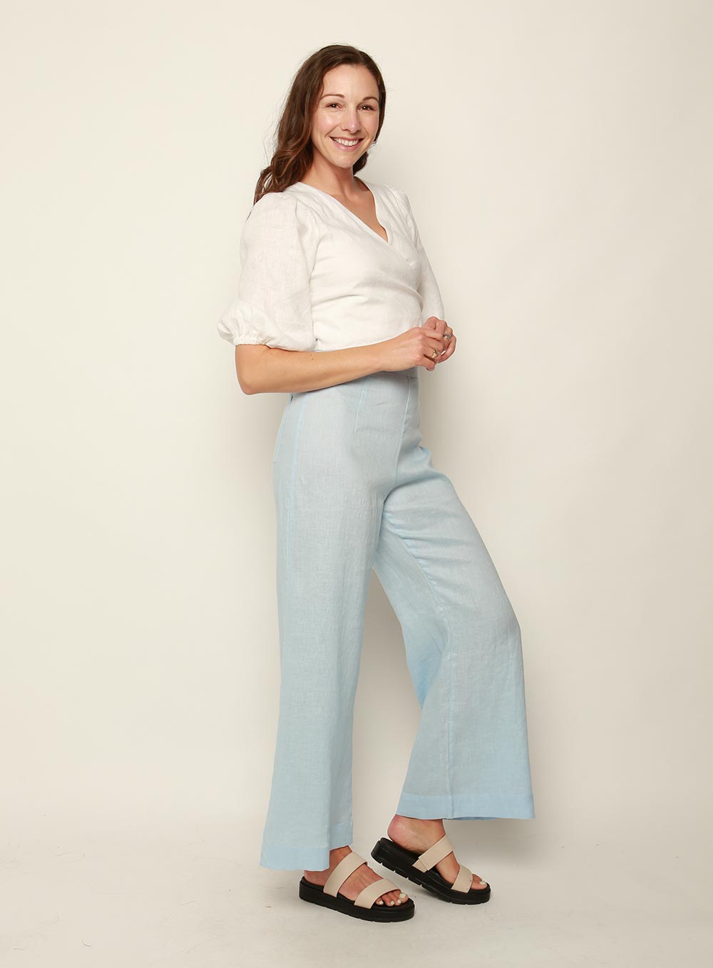 Tropics Linen Pant-BLUE