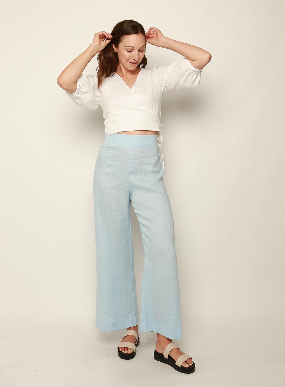 Tropics Linen Pant-BLUE