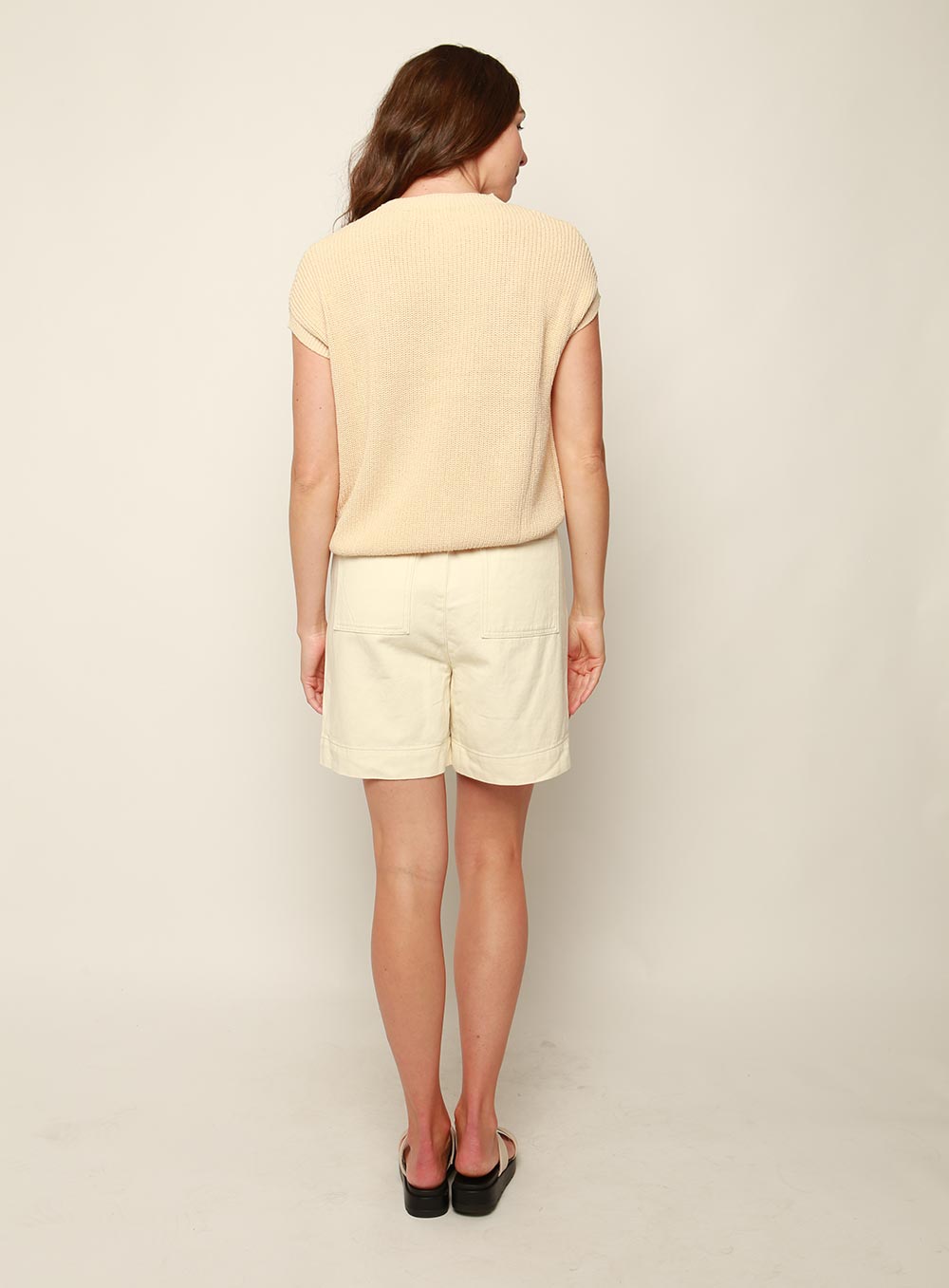 Valeria Summer Knit Top-BEIGE